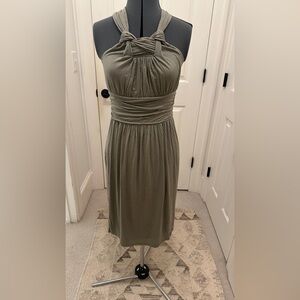 LOFT Strapless Olive Dress